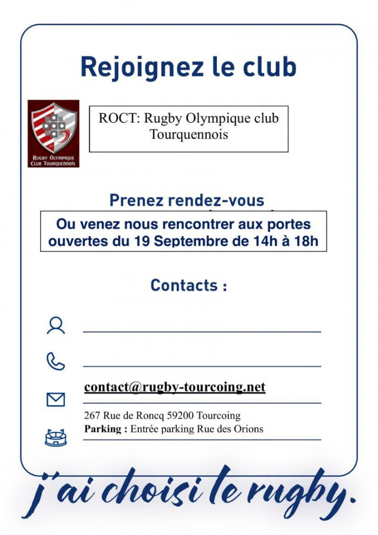 PORTES OUVERTES 20266 2027 AU ROCT !
