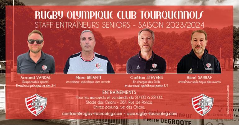 Staff entraîneur du groupe senior pour la saison 2023/2024.